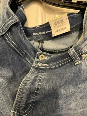 INC boyfriend jeans, never worn, Zenith wash, size 18W